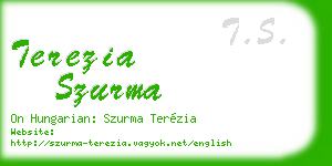 terezia szurma business card